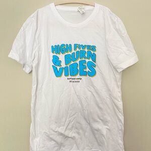 Burn Boot Camp White Graphic Location Tee